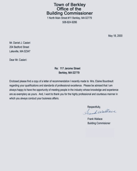 Casieri Construction Company Client Testimonial